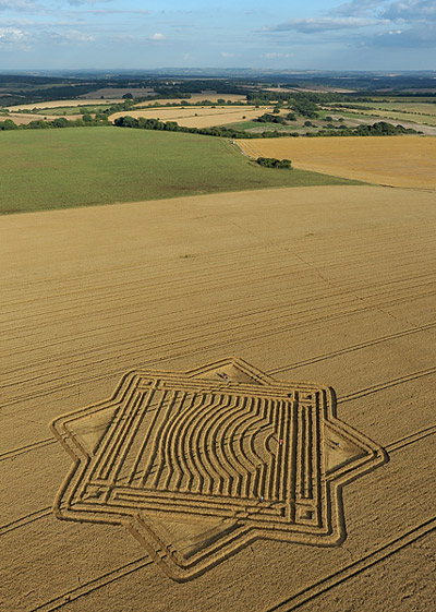 Whitefield Hill, Wiltshire crop circle, aerial photo 46
