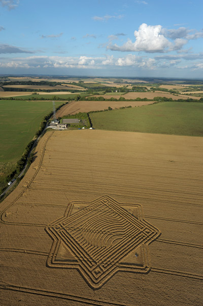 Whitefield Hill, Wiltshire crop circle, aerial photo 24