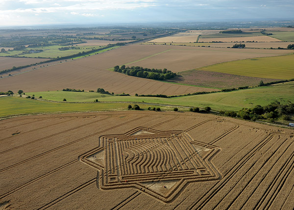 Whitefield Hill, Wiltshire crop circle, aerial photo 81