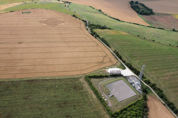 Whitefield Hill, Wiltshire crop circle, aerial photo 4
