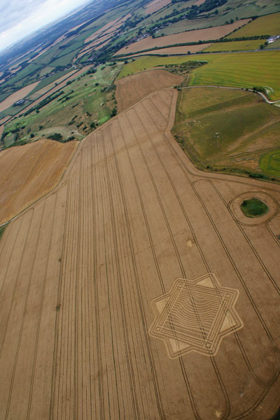 Whitefield Hill, Wiltshire crop circle, aerial photo 7