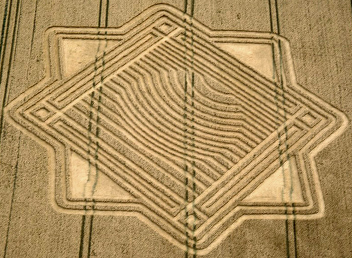 Whitefield Hill, Wiltshire crop circle, aerial photo 5