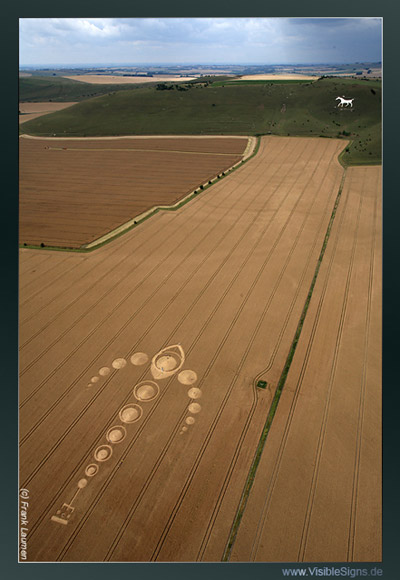 The White Horse, Wiltshire crop circle, aerial photo 12