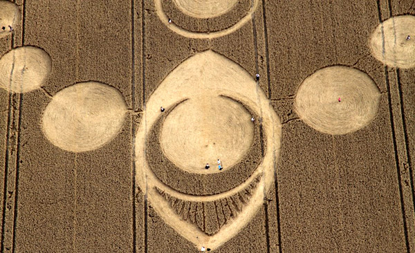 The White Horse, Wiltshire crop circle, aerial photo 2