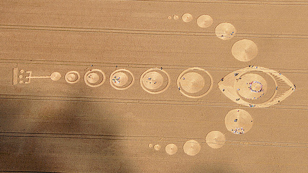 The White Horse, Wiltshire crop circle, aerial photo 4