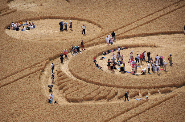 The White Horse, Wiltshire crop circle, aerial photo 6