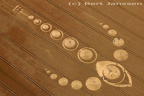 The White Horse, Wiltshire crop circle, aerial photo 9