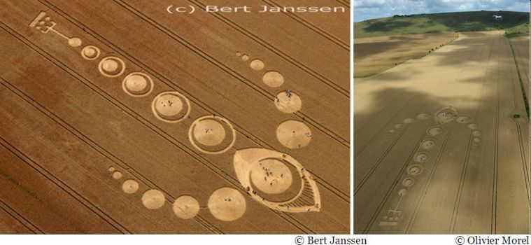 The White Horse, Wiltshire crop circle, aerial photo 17