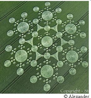 White Sleet Hill, Wiltshire crop circle, aerial photo 15