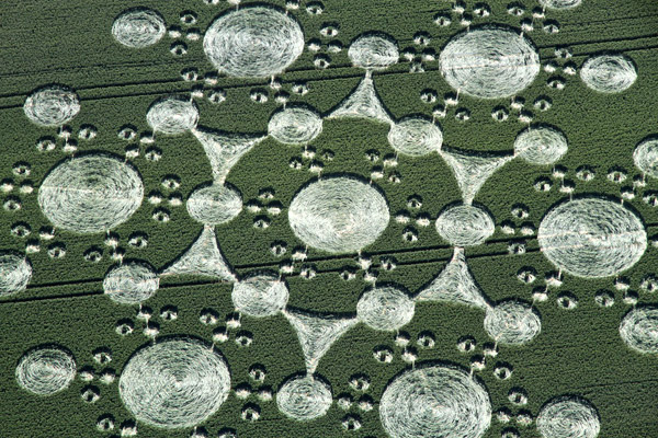 White Sleet Hill, Wiltshire crop circle, aerial photo 5