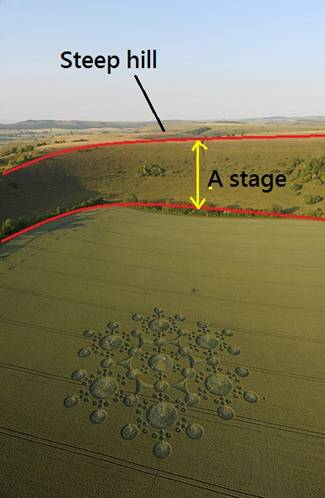 White Sleet Hill, Wiltshire crop circle, aerial photo 29