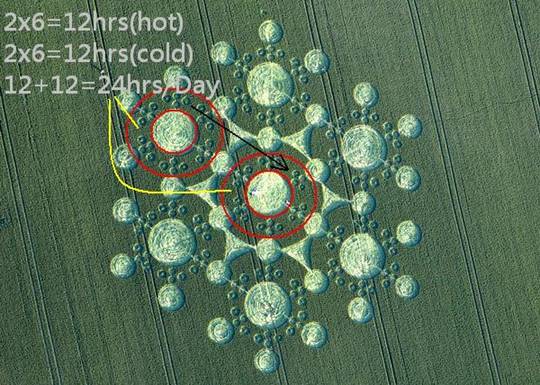 White Sleet Hill, Wiltshire crop circle, aerial photo 28