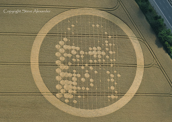 Wickham Green (North of M4), Berkshire crop circle, aerial photo 12