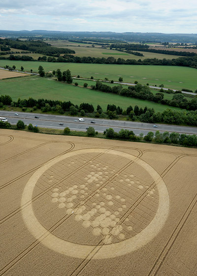 Wickham Green (North of M4), Berkshire crop circle, aerial photo 10
