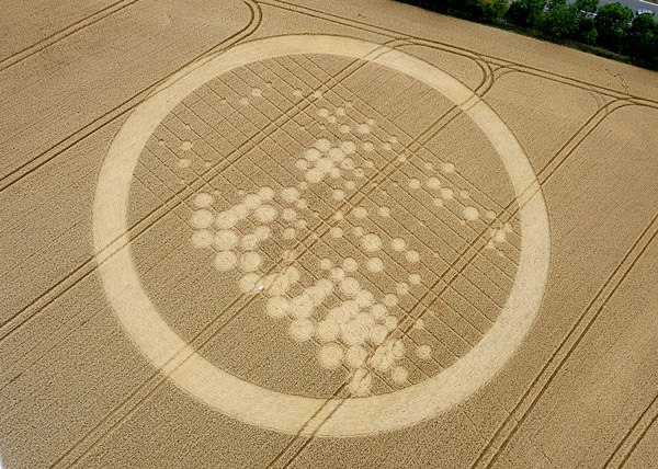 Wickham Green (North of M4), Berkshire crop circle, aerial photo 9