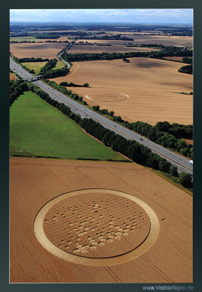 Wickham Green (North of M4), Berkshire crop circle, aerial photo 117