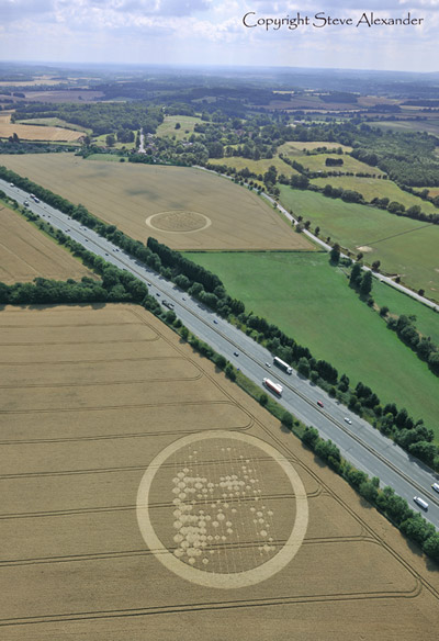 Wickham Green (North of M4), Berkshire crop circle, aerial photo 121