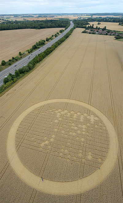 Wickham Green (North of M4), Berkshire crop circle, aerial photo 118