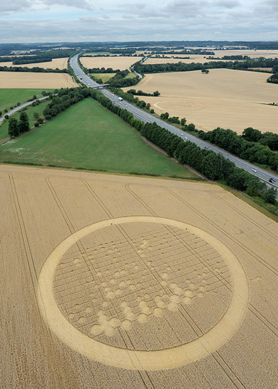 Wickham Green (North of M4), Berkshire crop circle, aerial photo 119