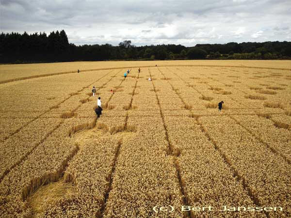 Wickham Green (North of M4), Berkshire crop circle, aerial photo 159