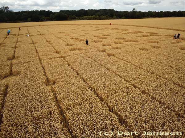 Wickham Green (North of M4), Berkshire crop circle, aerial photo 160