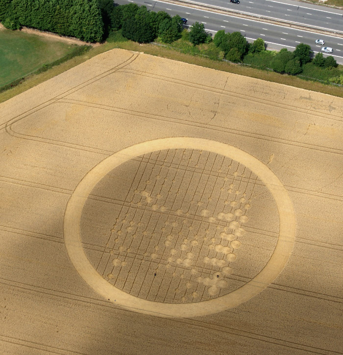 Wickham Green (North of M4), Berkshire crop circle, aerial photo 111