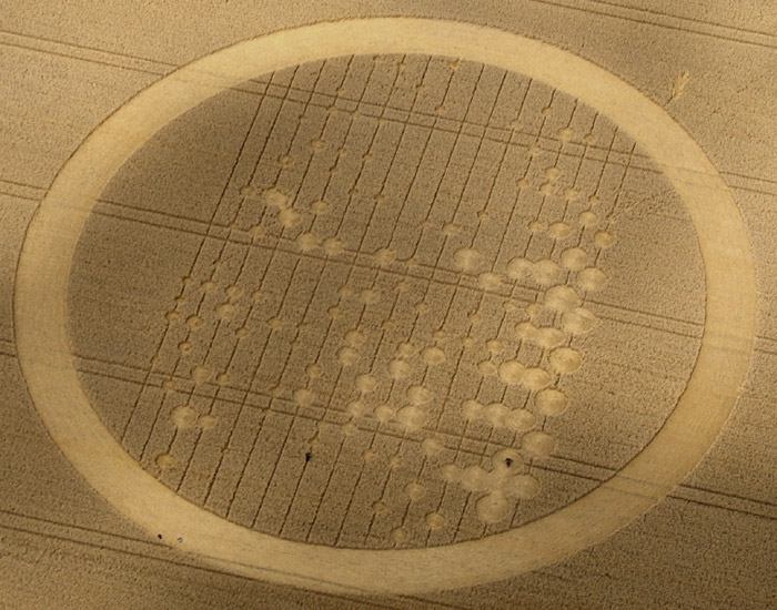 Wickham Green (North of M4), Berkshire crop circle, aerial photo 110