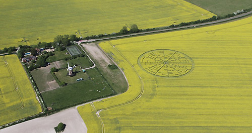 Wilton Windmill, Wiltshire crop circle, aerial photo 3