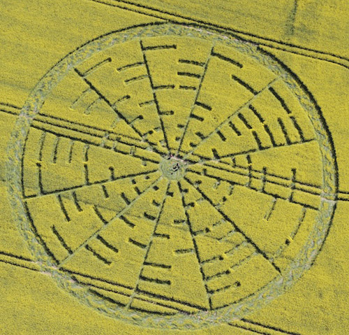 Wilton Windmill, Wiltshire crop circle, aerial photo 2