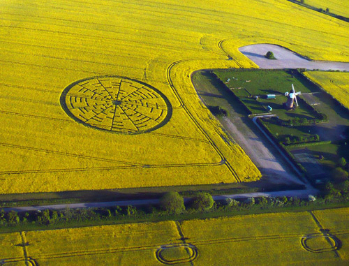 Wilton Windmill, Wiltshire crop circle, aerial photo 10