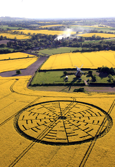Wilton Windmill, Wiltshire crop circle, aerial photo 33