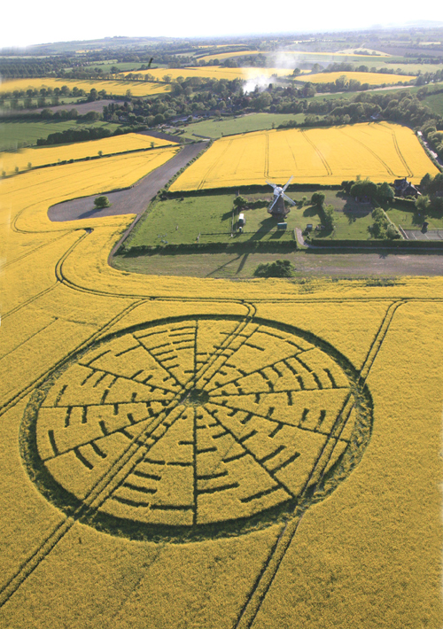 Wilton Windmill, Wiltshire crop circle, aerial photo 7