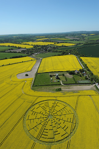 Wilton Windmill, Wiltshire crop circle, aerial photo 11