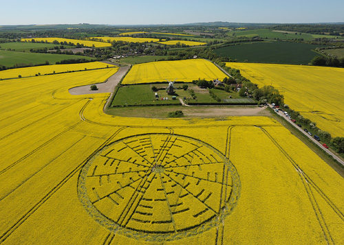 Wilton Windmill, Wiltshire crop circle, aerial photo 39