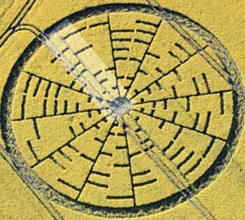 Wilton Windmill, Wiltshire crop circle, aerial photo 31
