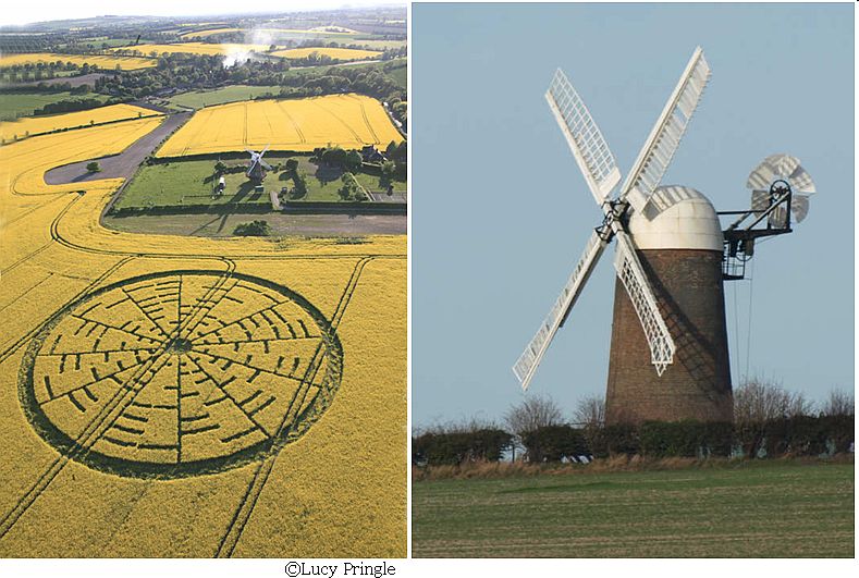 Wilton Windmill, Wiltshire crop circle, aerial photo 12