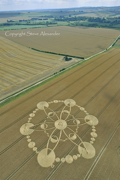 Windmill Hill, Wiltshire crop circle, aerial photo 8
