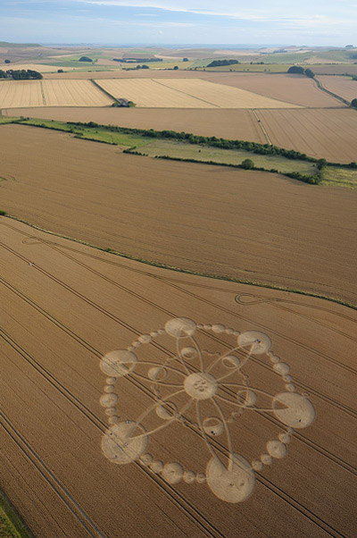 Windmill Hill, Wiltshire crop circle, aerial photo 19