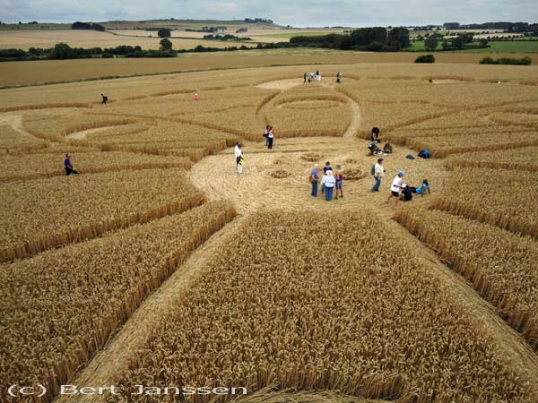 Windmill Hill, Wiltshire crop circle, aerial photo 65