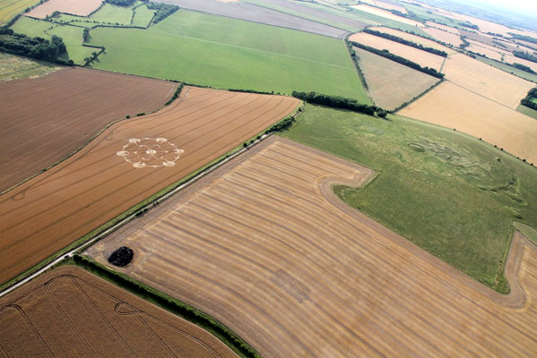 Windmill Hill, Wiltshire crop circle, aerial photo 3