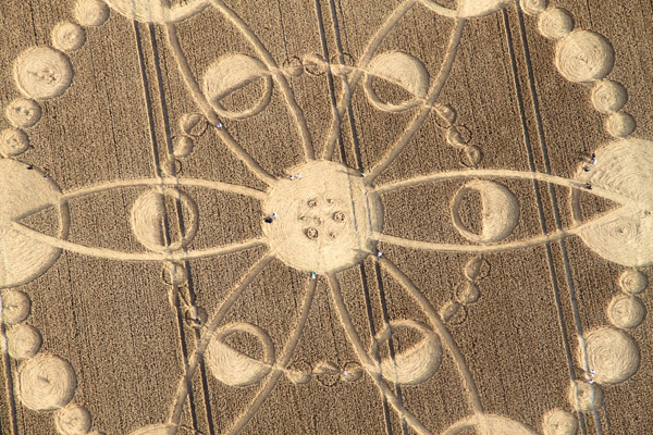 Windmill Hill, Wiltshire crop circle, aerial photo 2