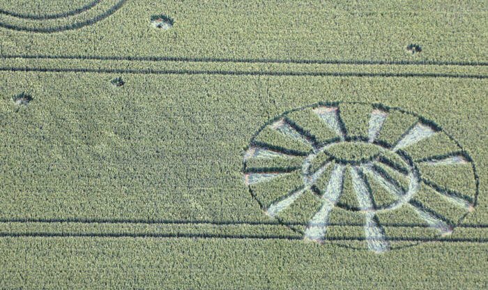 Allington, Wiltshire crop circle, aerial photo 5