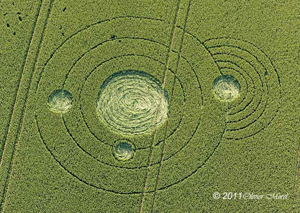 Allington, Wiltshire crop circle, aerial photo 26