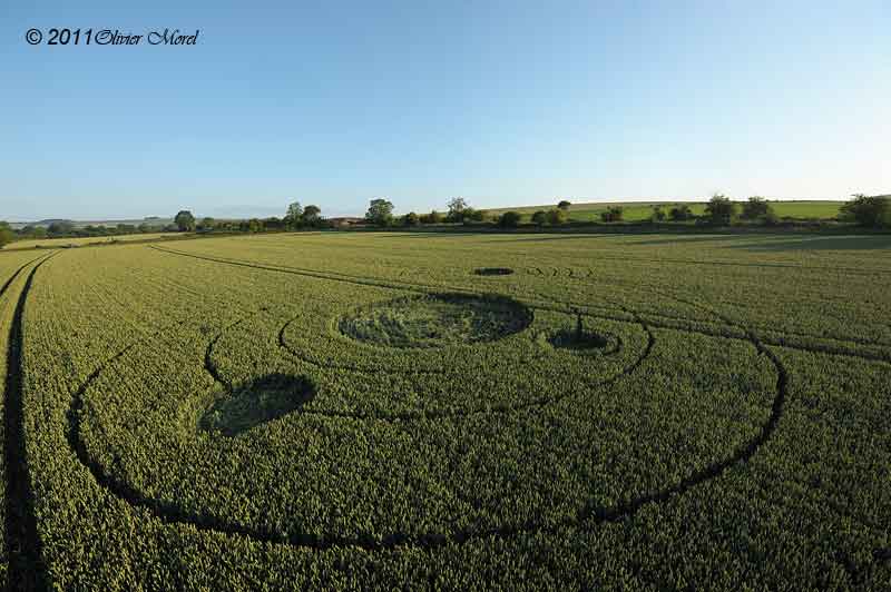 Allington, Wiltshire crop circle, aerial photo 37
