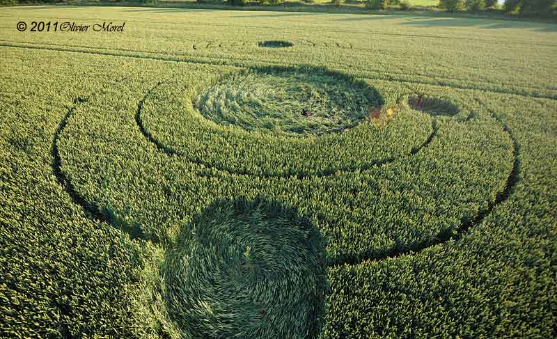 Allington, Wiltshire crop circle, aerial photo 38