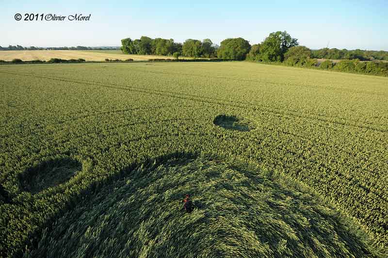 Allington, Wiltshire crop circle, aerial photo 45