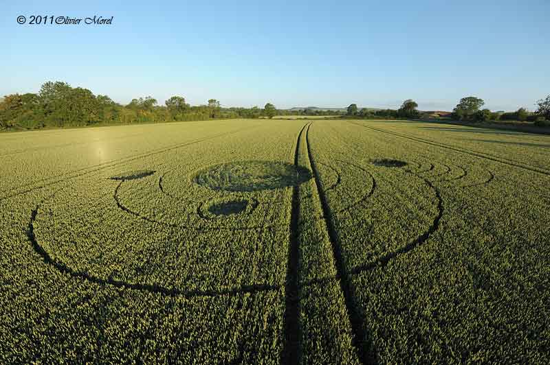 Allington, Wiltshire crop circle, aerial photo 41