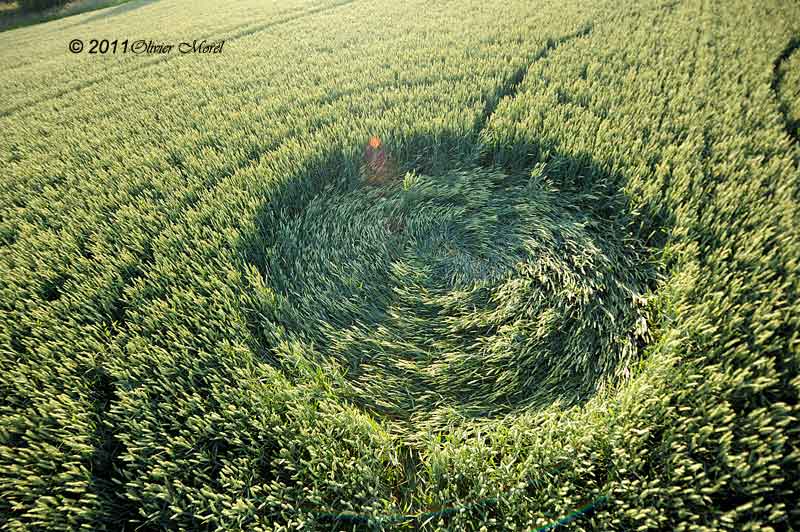Allington, Wiltshire crop circle, aerial photo 43