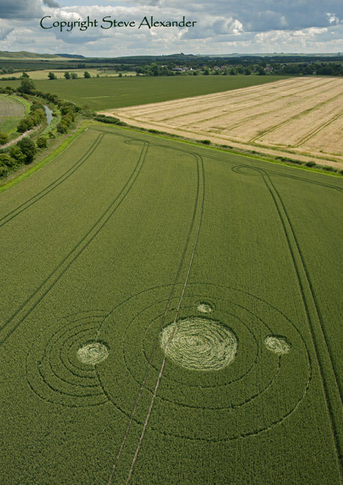 Allington, Wiltshire crop circle, aerial photo 24