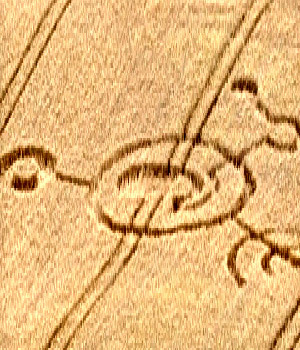 Between Alnwick & Alnmouth, Northumberland crop circle, aerial photo 3